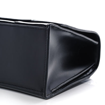 Balenciaga Shiny Box Calfskin Medium Hourglass Top Handle Bag Black 11 of 12