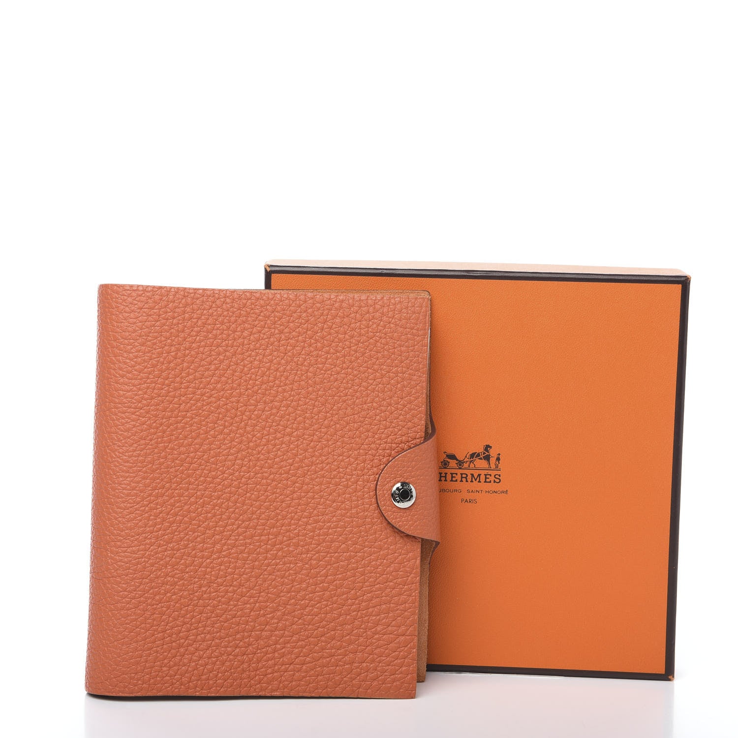 Hermes Togo Ulysse PM Notebook Cover Feu 9 of 9