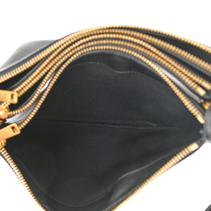 Celine Lambskin Large Trio Crossbody Bag Black 7 of 11