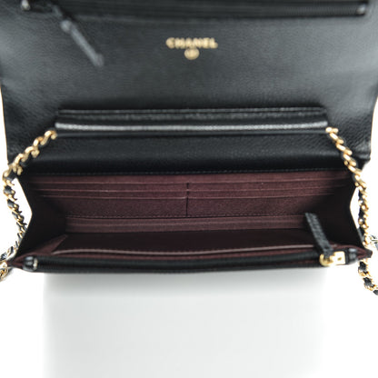 Chanel Caviar Quilted Wallet On Chain WOC Black 5 of 8