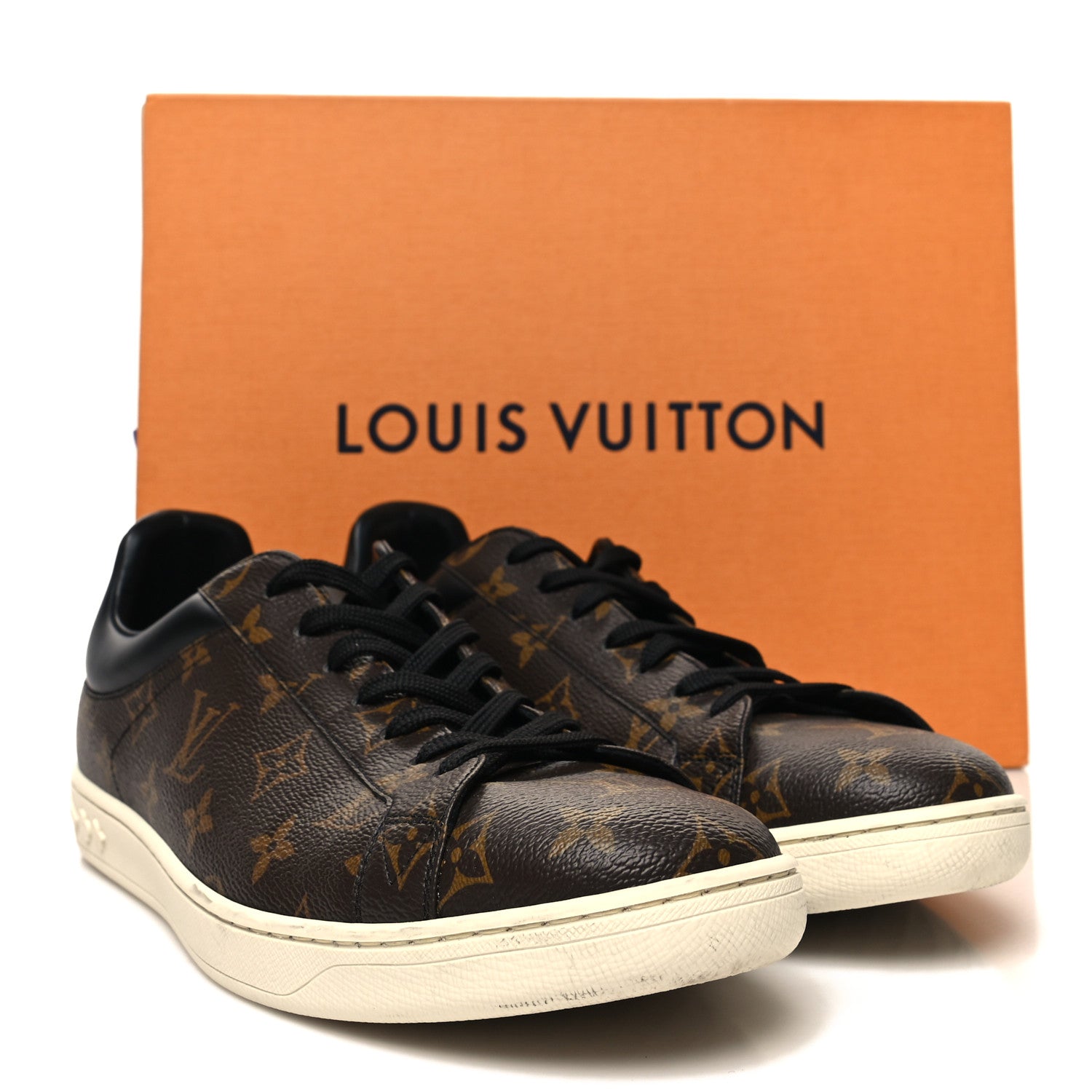 Louis Vuitton Calfskin Monogram Mens Luxembourg Sneakers 10 9 of 9