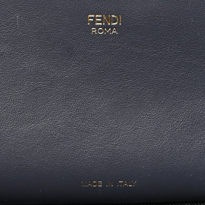 Fendi Chenille Vitello Santa Barbara FF Large Roll Reversible Shopping Tote Grigio Notte Flamingo 6 of 10