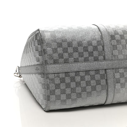 Louis Vuitton Damier Glitter Keepall Bandouliere 50 Silver 8 of 9