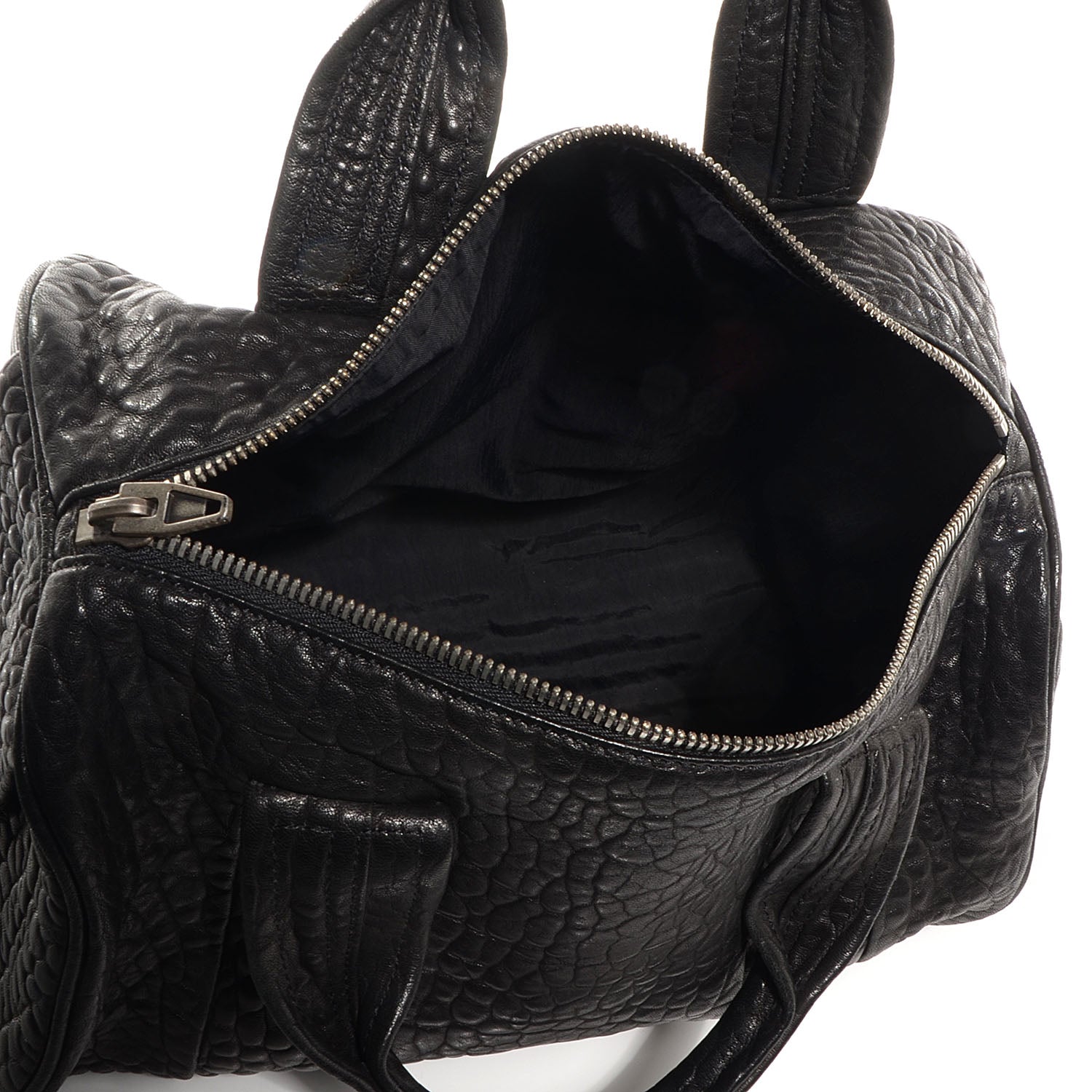 Alexander Wang Pebbled Lambskin Rocco Black with Silver Hardware 5 of 7