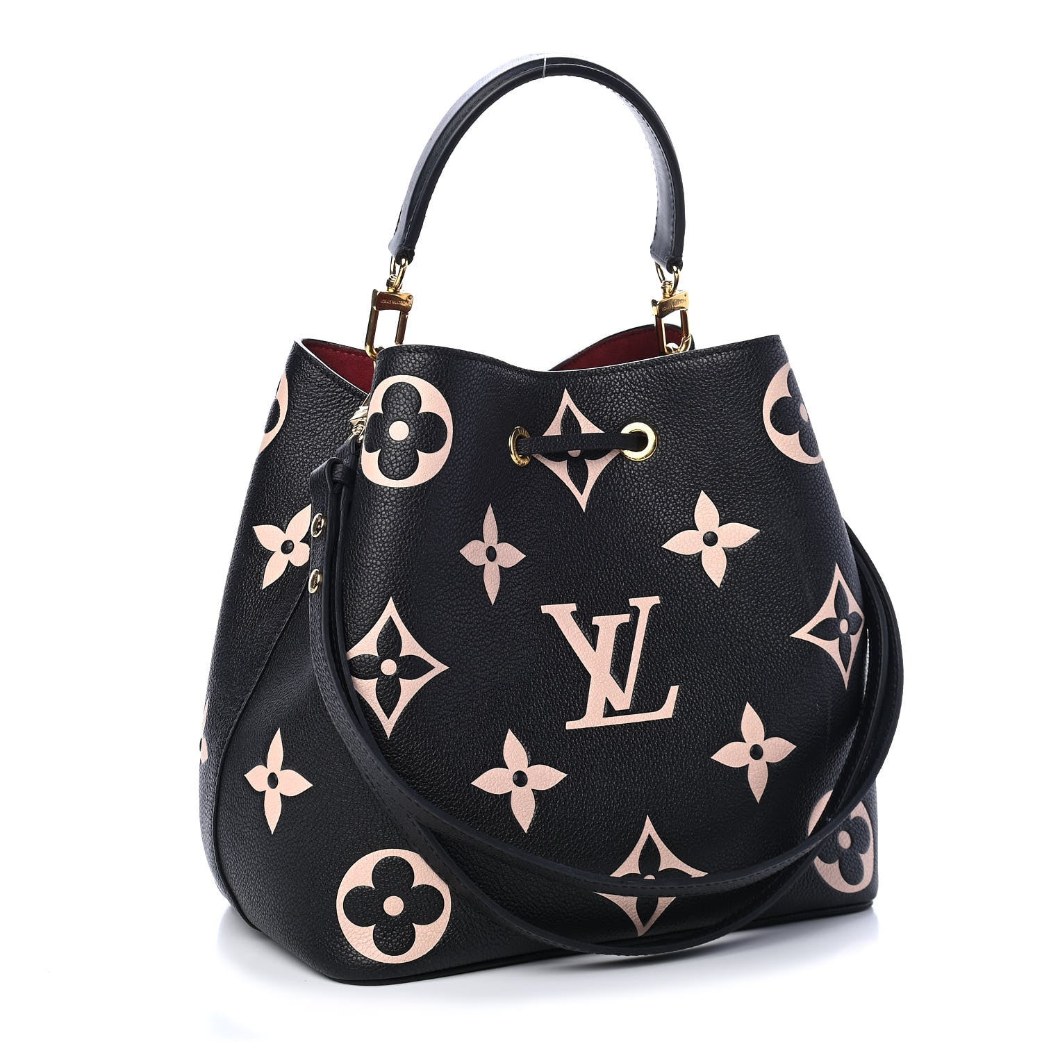 Louis Vuitton Empreinte Monogram Giant Neonoe MM Black Beige 4 of 14