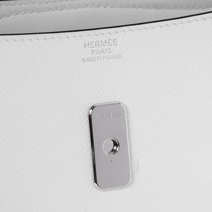 Hermes Epsom Swift Medium Hanais White Black Natural 6 of 9