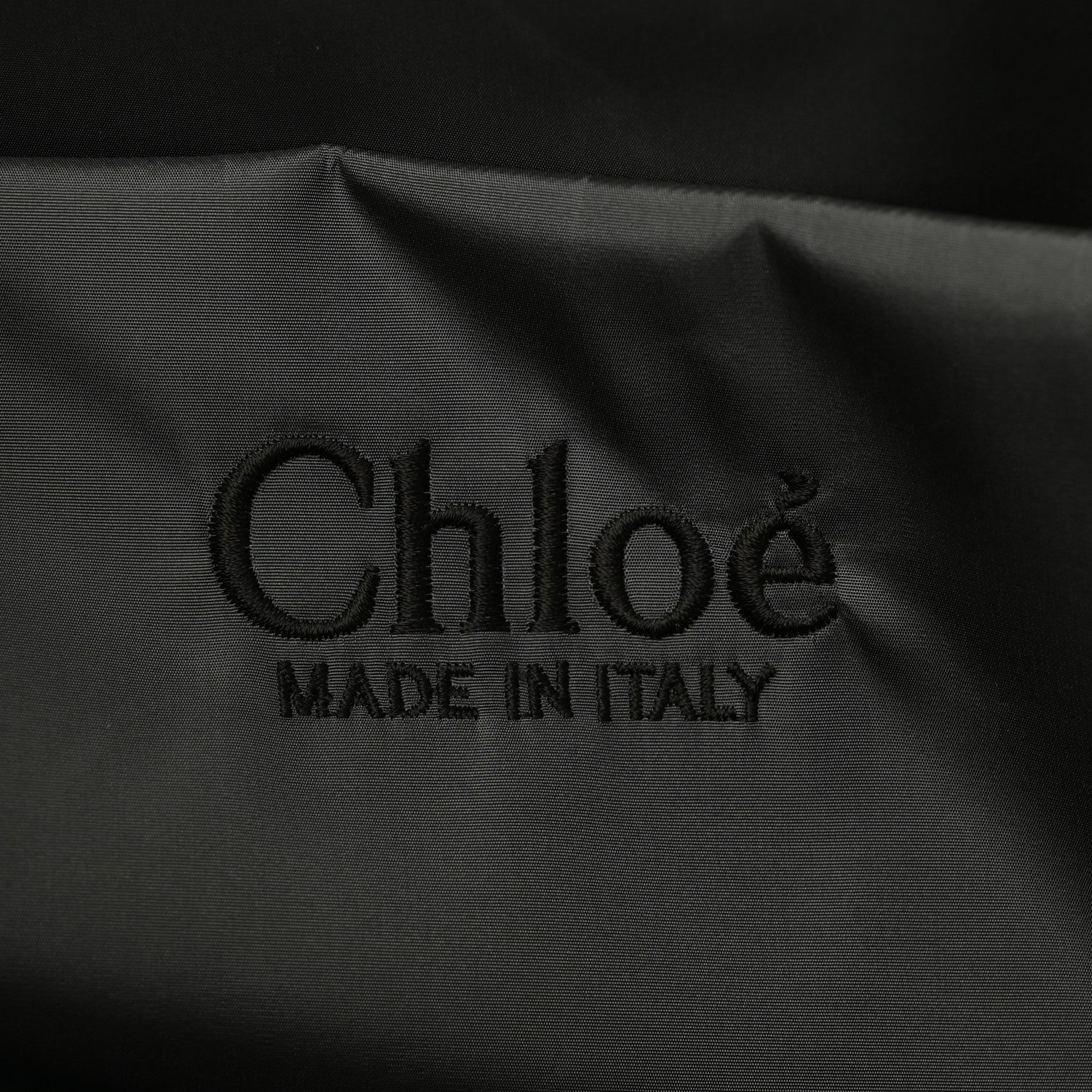 Chloe Recycled Nylon Medium Woody Ribbon Tote Elephant Grey 6 of 9