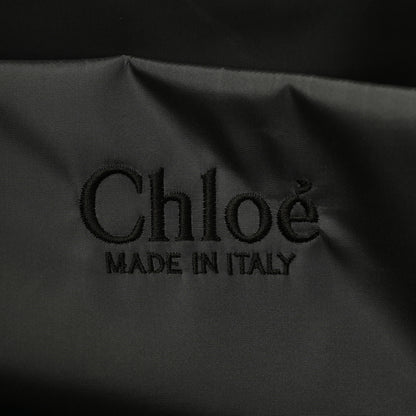 Chloe Recycled Nylon Medium Woody Ribbon Tote Elephant Grey 6 of 9