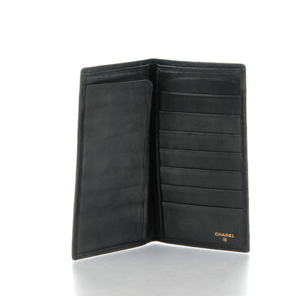 Chanel Lambskin Diamond Stitched Yen Wallet Black 5 of 8