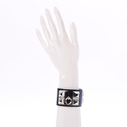 Hermes Matte Alligator Collier De Chien CDC Bracelet Small Bleu De Malte 2 of 7