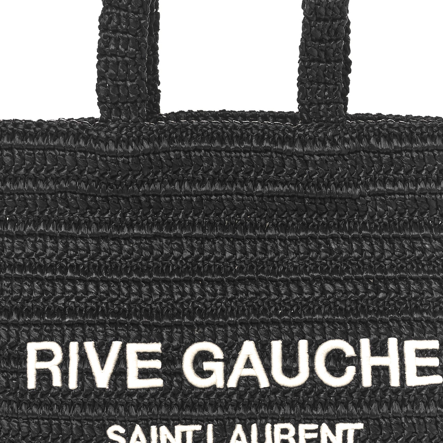 Raffia Rive Gauche Tote Black