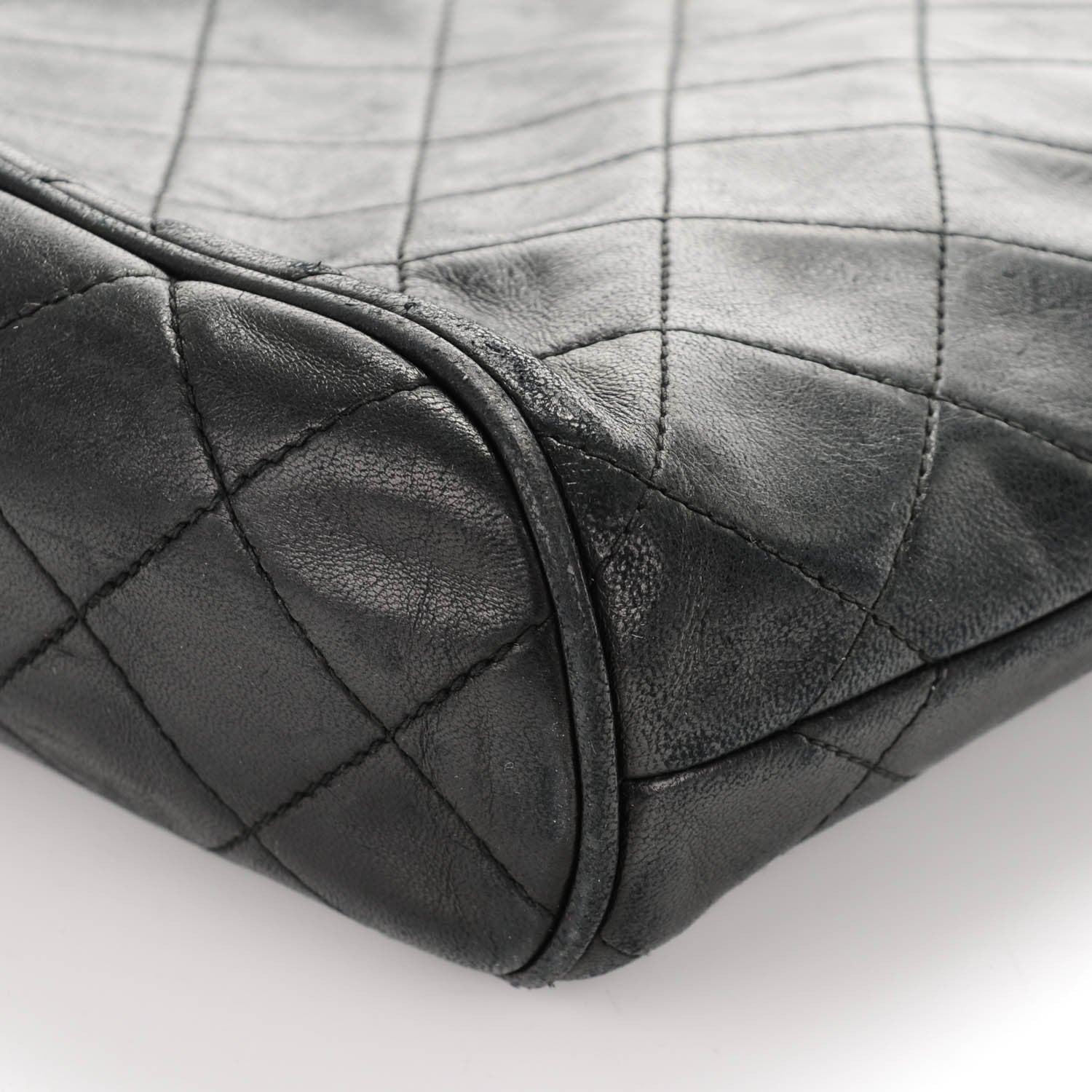 Chanel Lambskin Quilted CC Tassel Shoulder Flap Bag Black 9 of 9