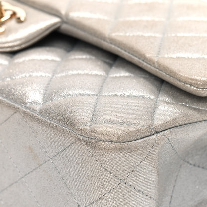 Chanel Iridescent Calfskin Quilted Medium Double Flap Silver 7 of 11