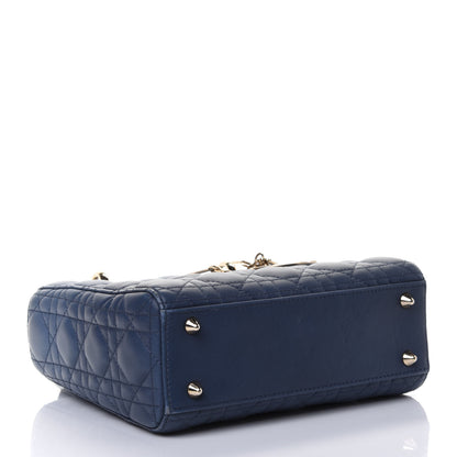 Christian Dior Lambskin Cannage Gradient Small My ABCDior Lady Dior Indigo Blue 6 of 9
