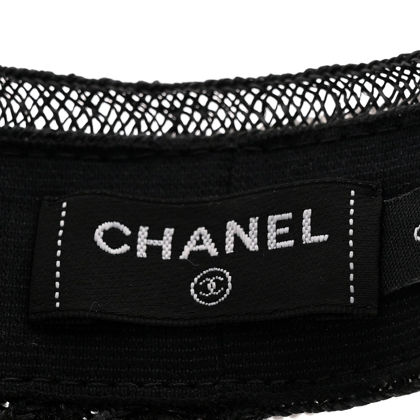 Abaca Cotton Ribbon Visor S Black
