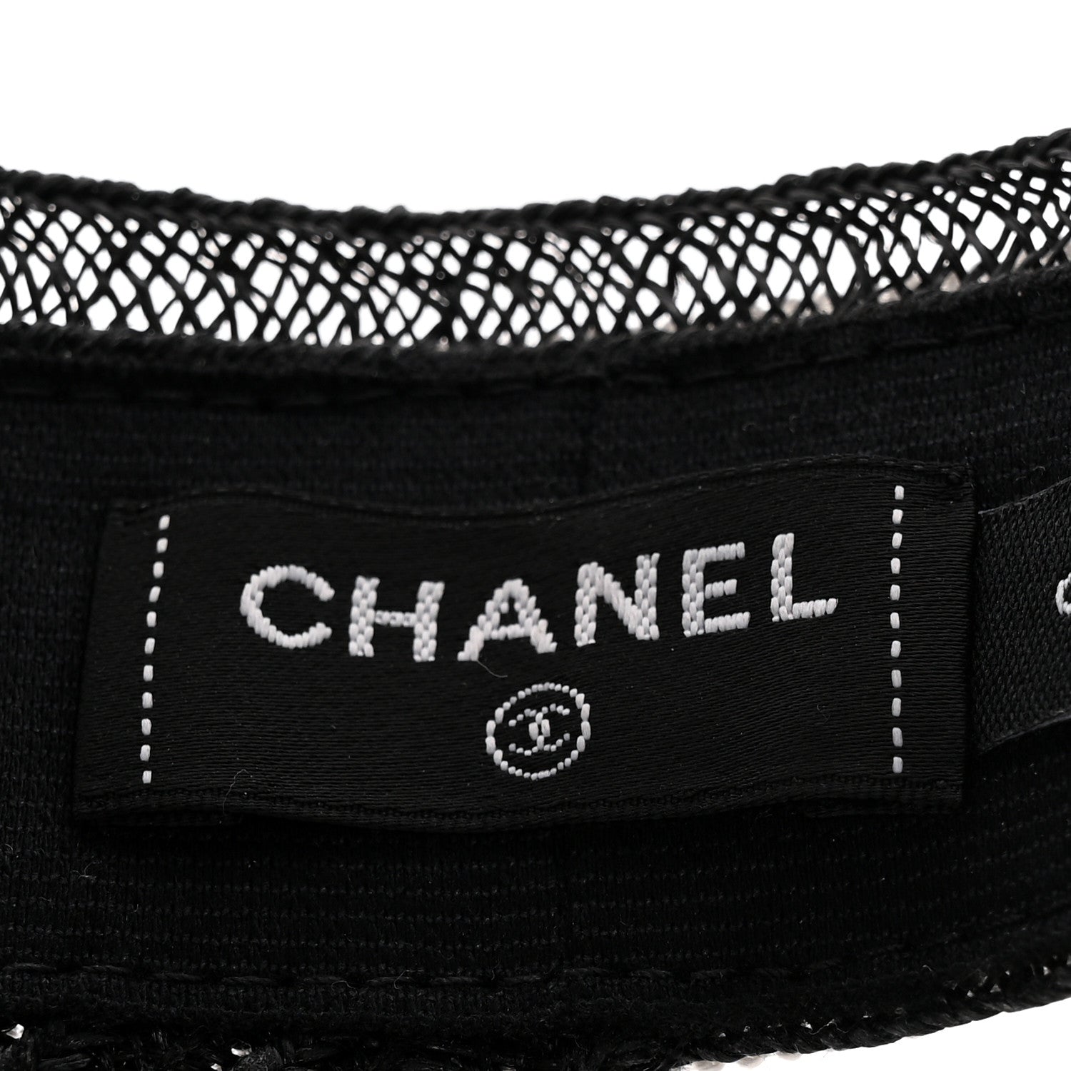 Chanel Abaca Cotton Ribbon Visor S Black 14 of 14