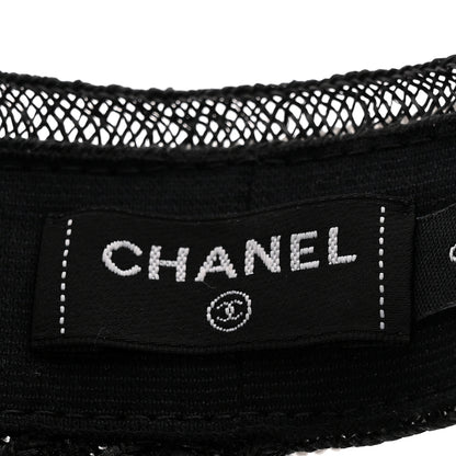 Chanel Abaca Cotton Ribbon Visor S Black 14 of 14