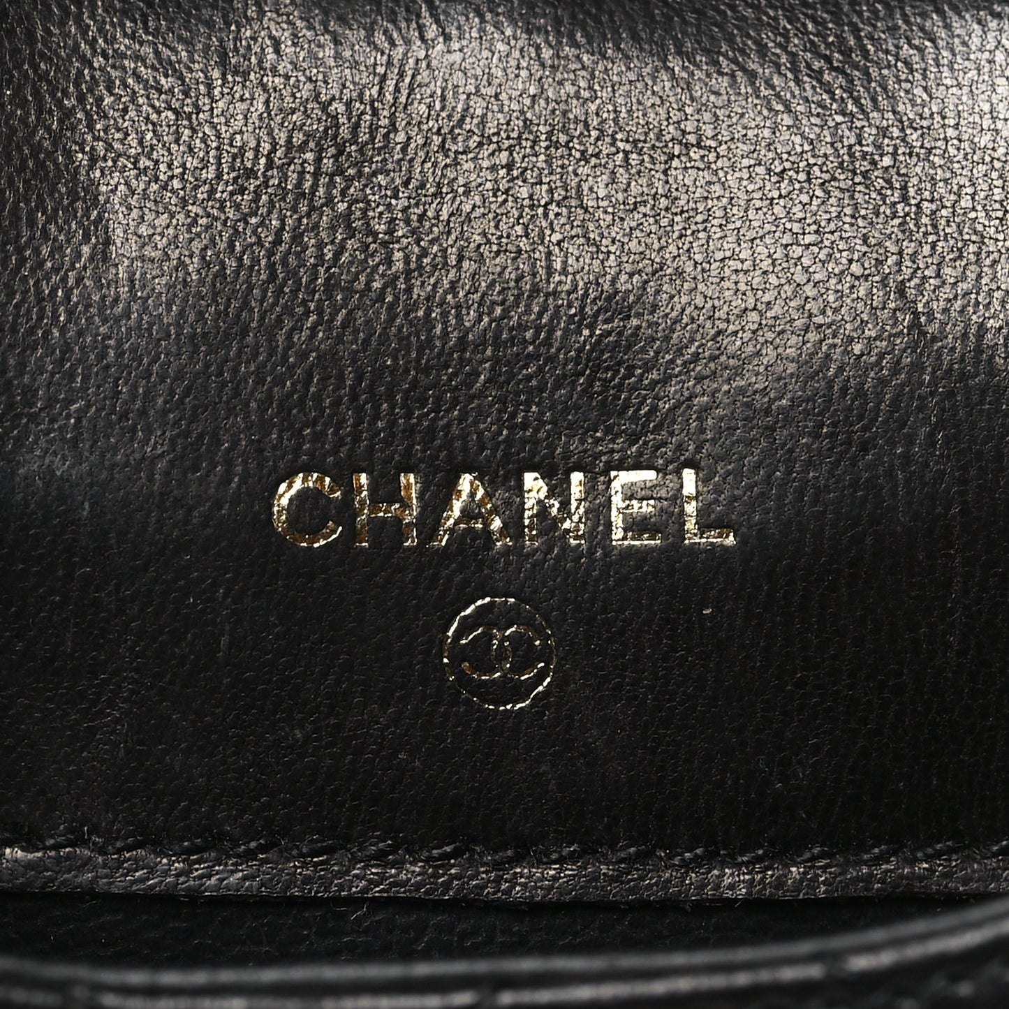 Lambskin Quilted Phone Holder Black