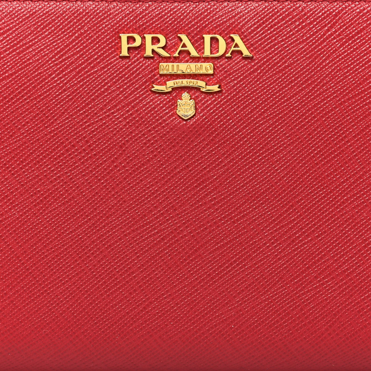 Saffiano Metal Zip Around Wallet Fuoco