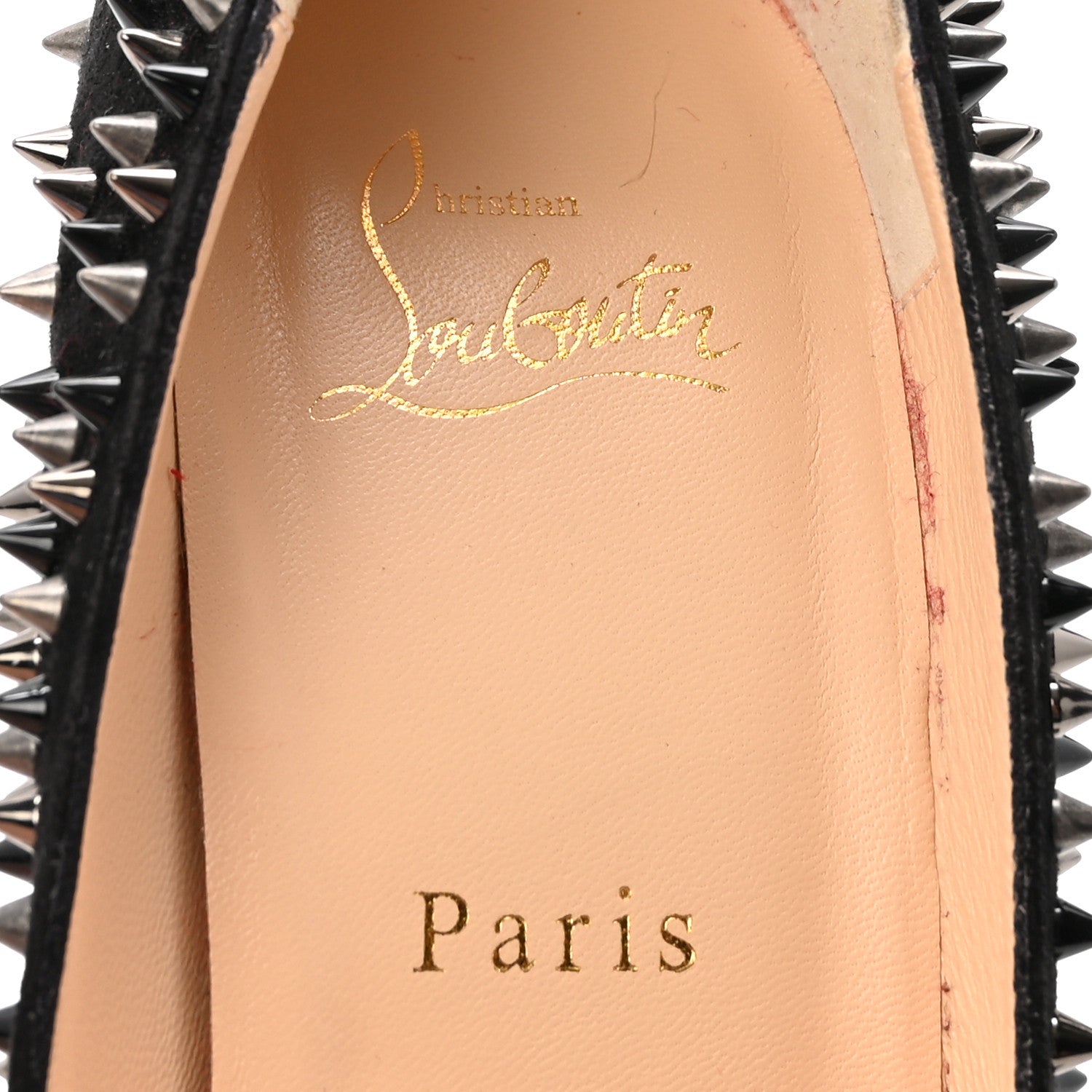 Christian Louboutin Veau Velours Studded Escarpic 100 Pumps 39.5 Black 7 of 8