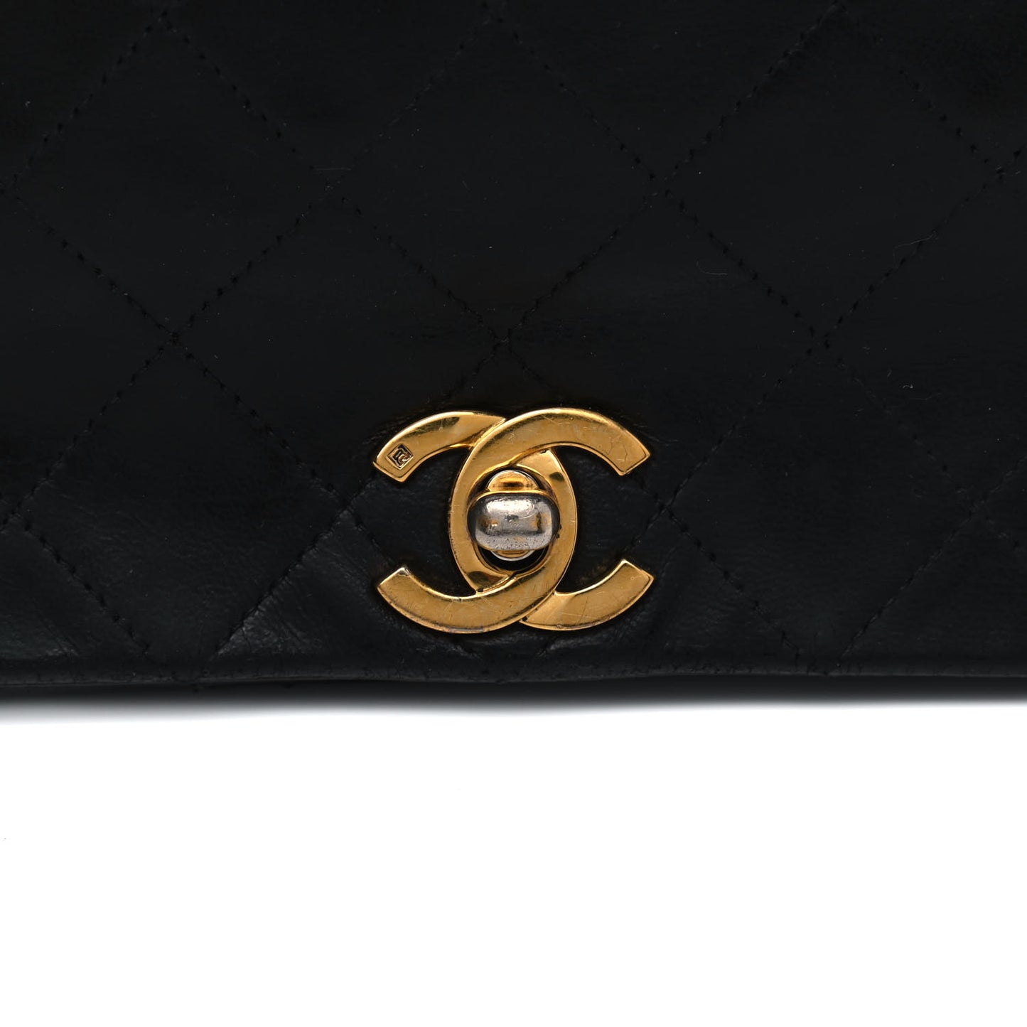 Lambskin Quilted Small Single Flap Black