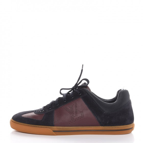 Louis Vuitton Suede Calfskin Dream On Low Top Sneakers 11 Blue Burgundy 1 of 10