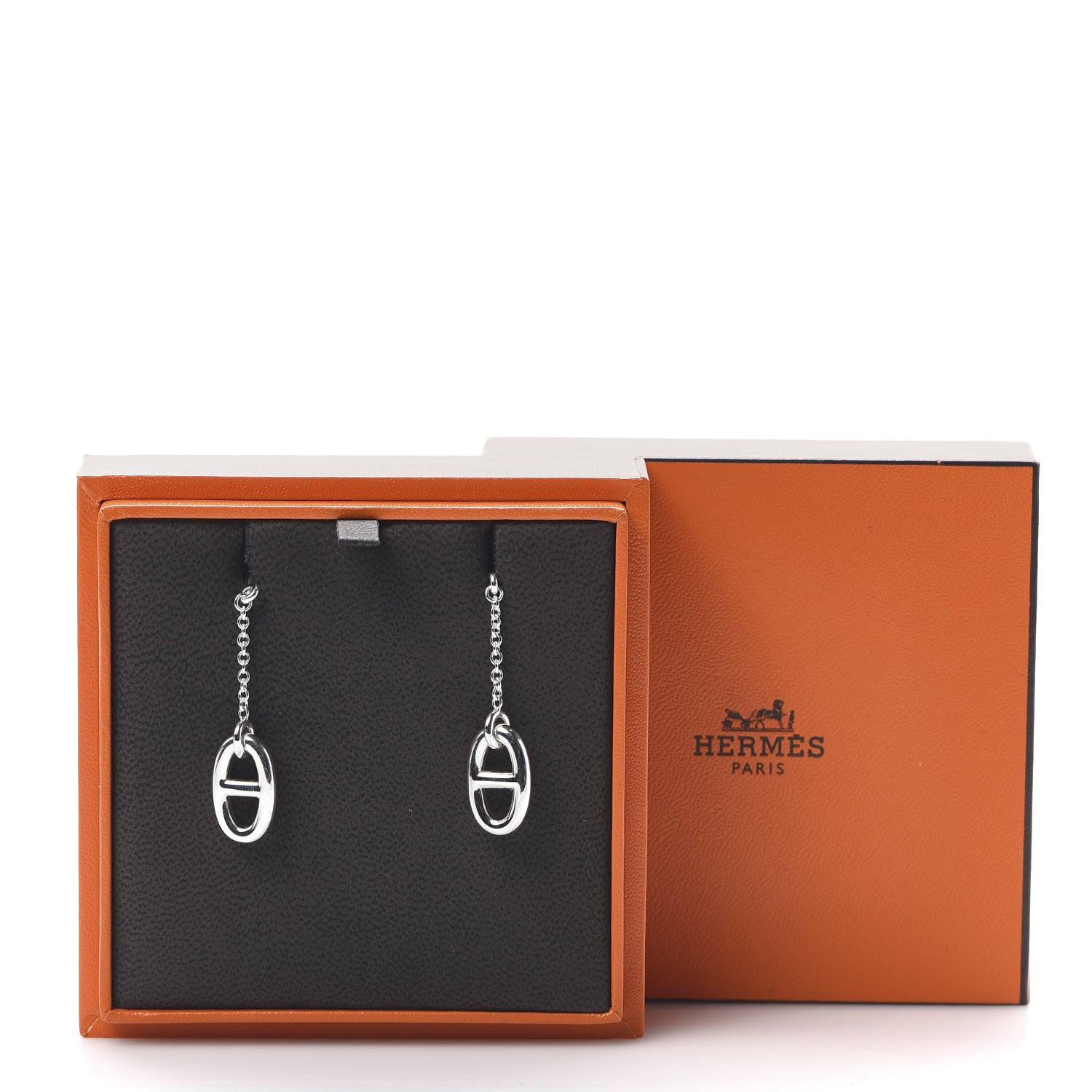 Hermes Sterling Silver Farandole Drop Earrings 5 of 5