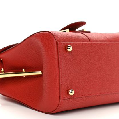 Delvaux Crispy Calfskin Mini Brillant Satchel Scarlet Red 10 of 10