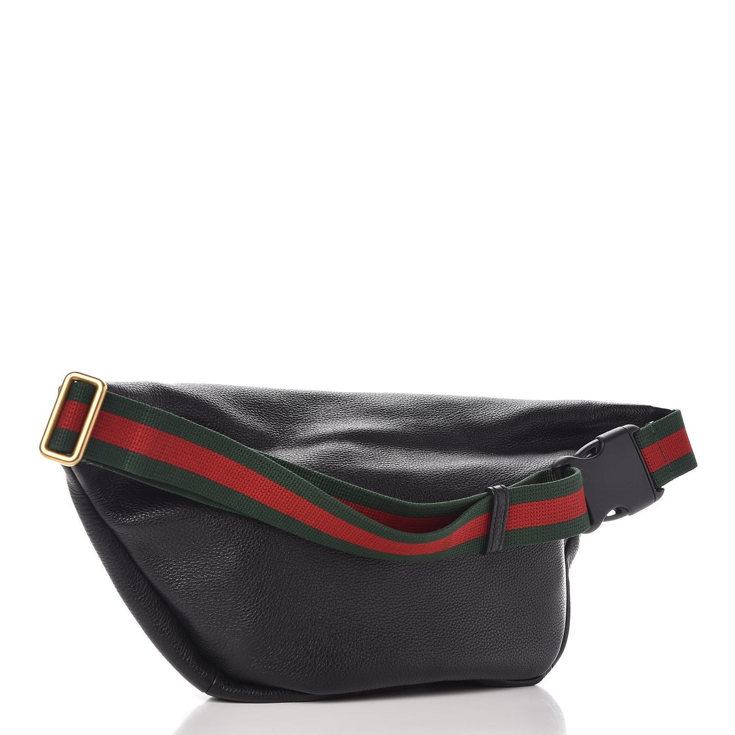 Grained Calfskin Logo Belt Bag Black