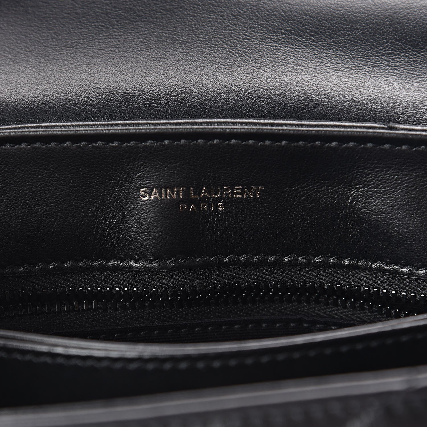 Saint Laurent Calfskin Y Quilted Monogram Toy Loulou Crossbody Bag Black 7 of 10