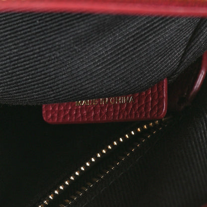 Burberry Grainy Calfskin House Check Medium Banner Tote Mahogany Red 7 of 10