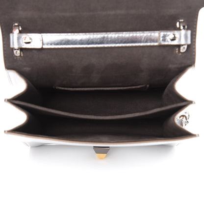 Fendi Vitello Catalan Mirror Scalloped Multi Studded Small Kan I Shoulder Bag Argento 5 of 12