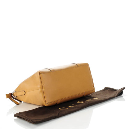 Gucci Pebbled Calfskin Medium GG Convertible Dome Satchel Beige 4 of 7