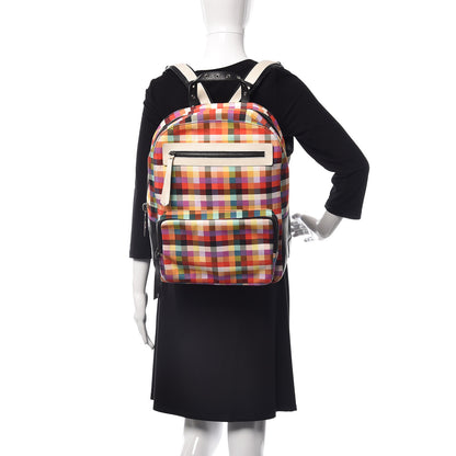 Christian Louboutin Nylon Carreaux Calfskin Aliosha Backpack Black Multicolor 2 of 12