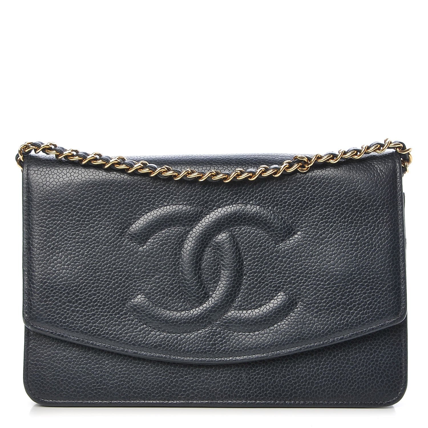 Chanel Caviar Timeless CC Wallet on Chain WOC Navy 1 of 8