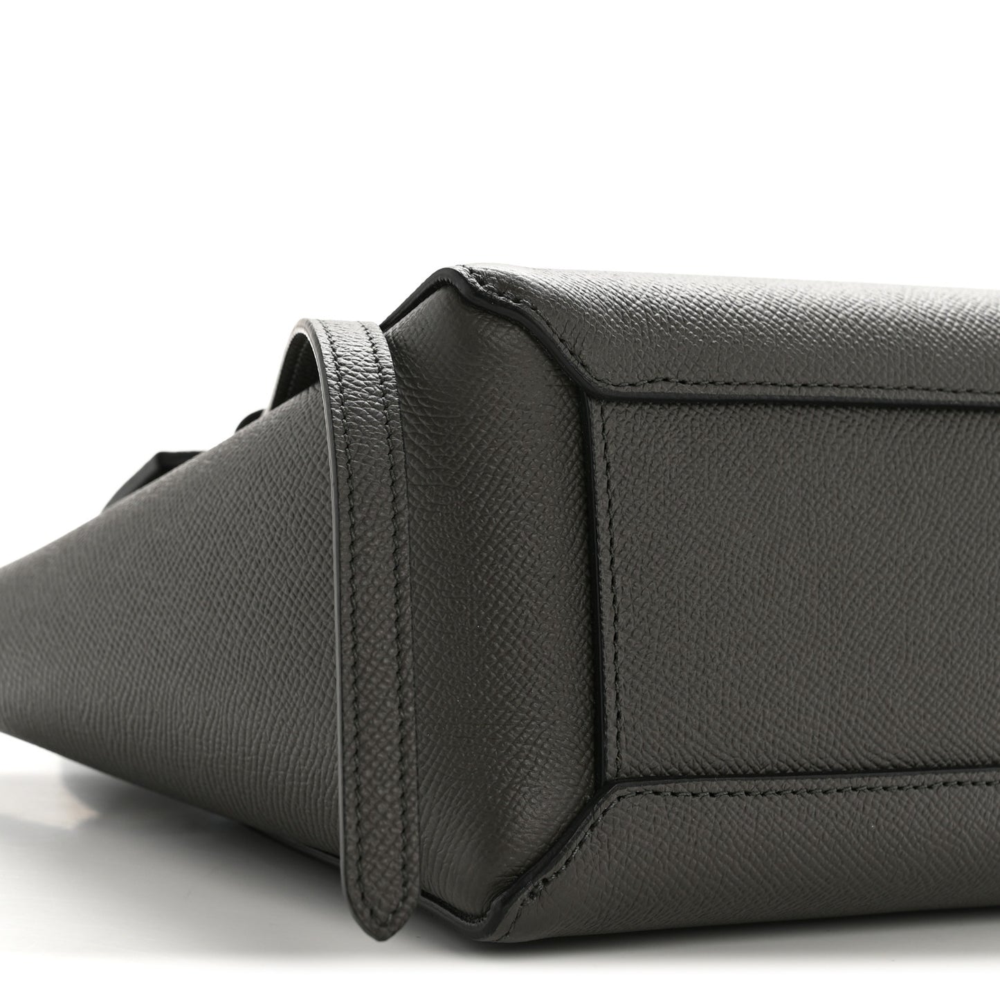 Grained Calfskin Nano Belt Bag Grey