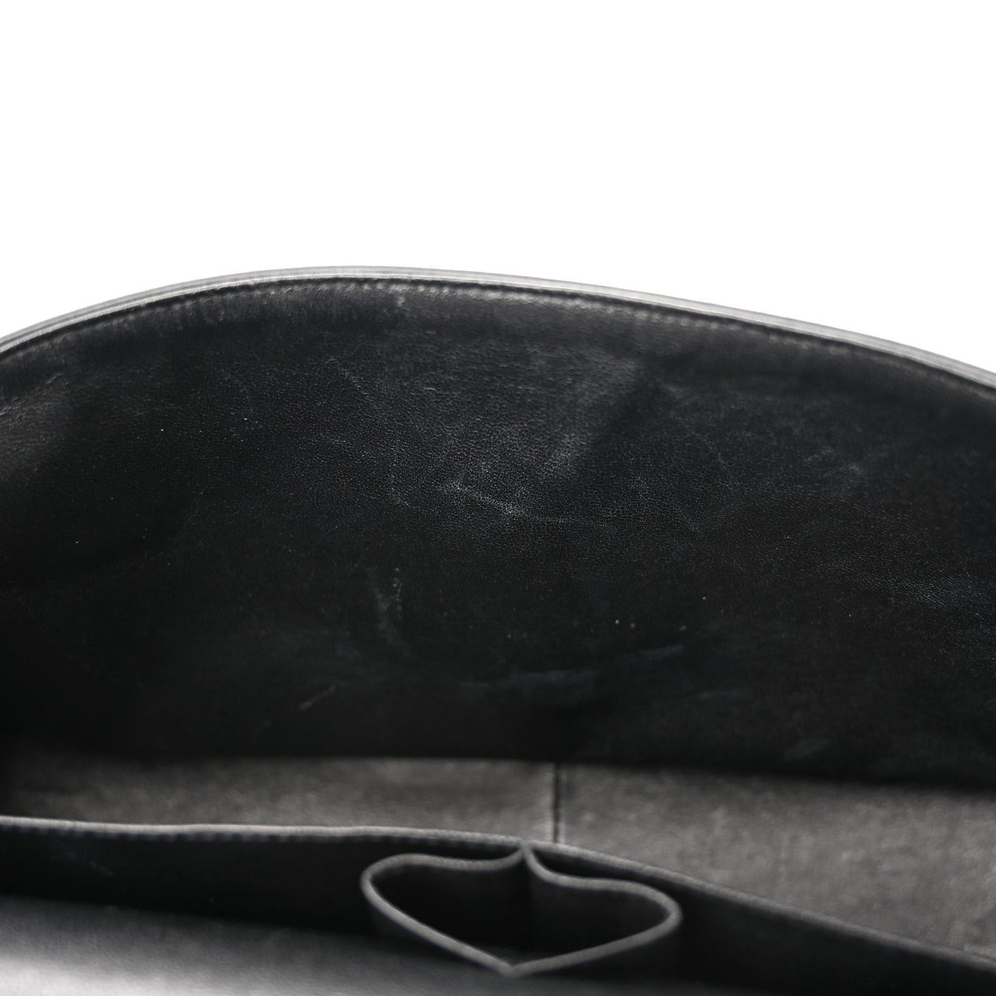 Patent Quilted Jumbo Single Flap Black