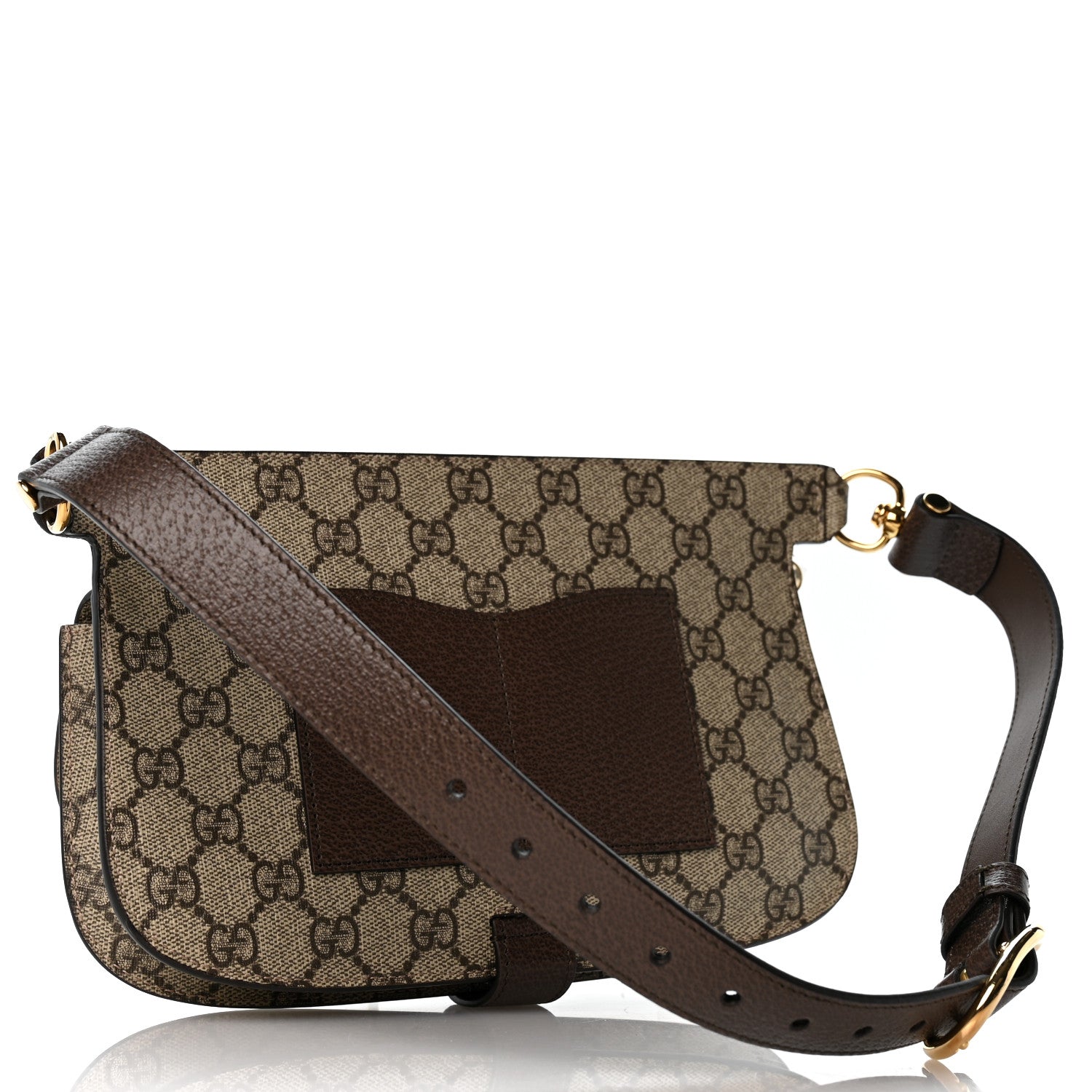 Gucci GG Supreme Monogram Textured Dollar Calfskin Blondie Belt Bag Beige Ebony New Acero 3 of 11