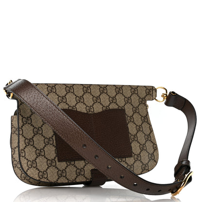 Gucci GG Supreme Monogram Textured Dollar Calfskin Blondie Belt Bag Beige Ebony New Acero 3 of 11