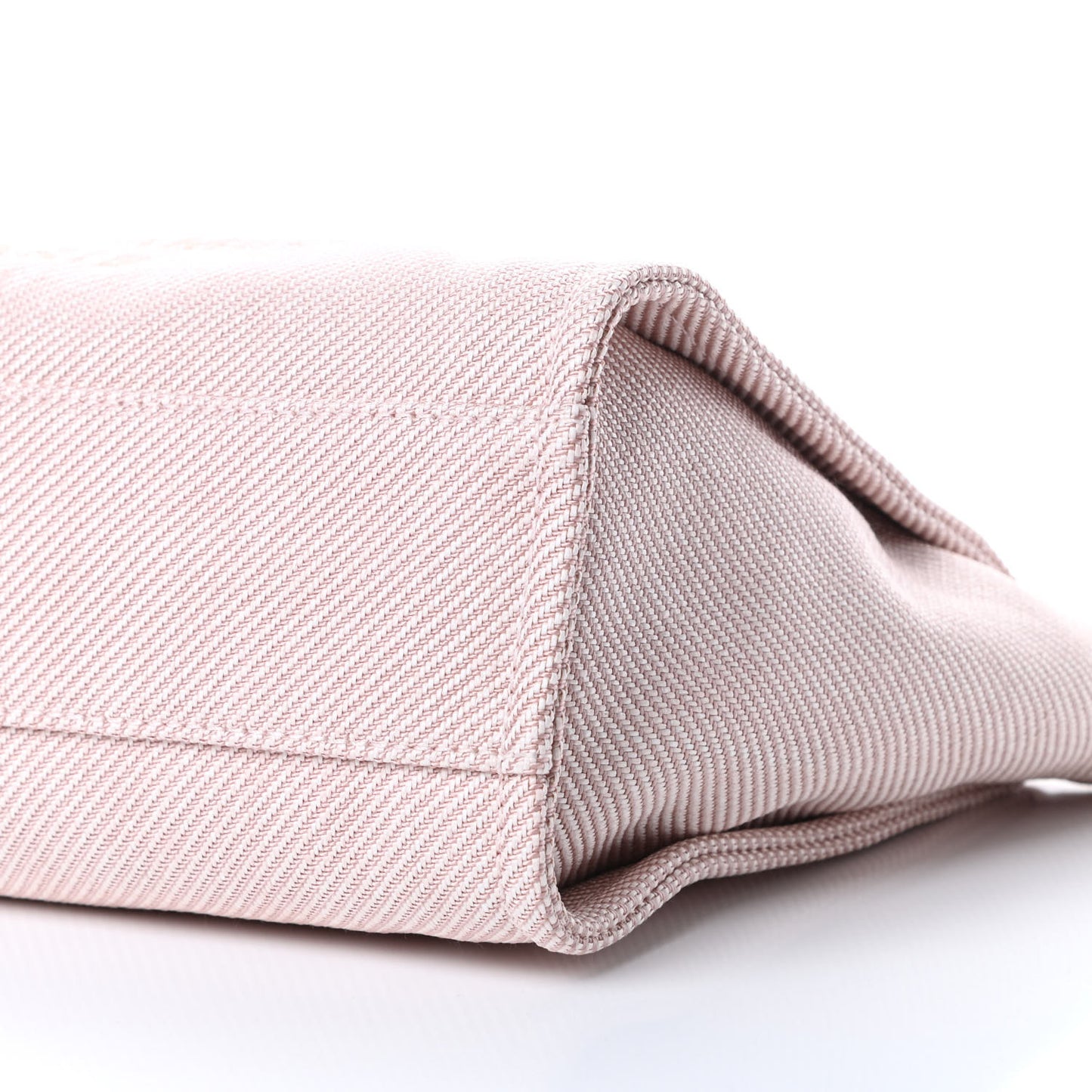 Mixed Fibers Calfskin Small Deauville Tote Beige
