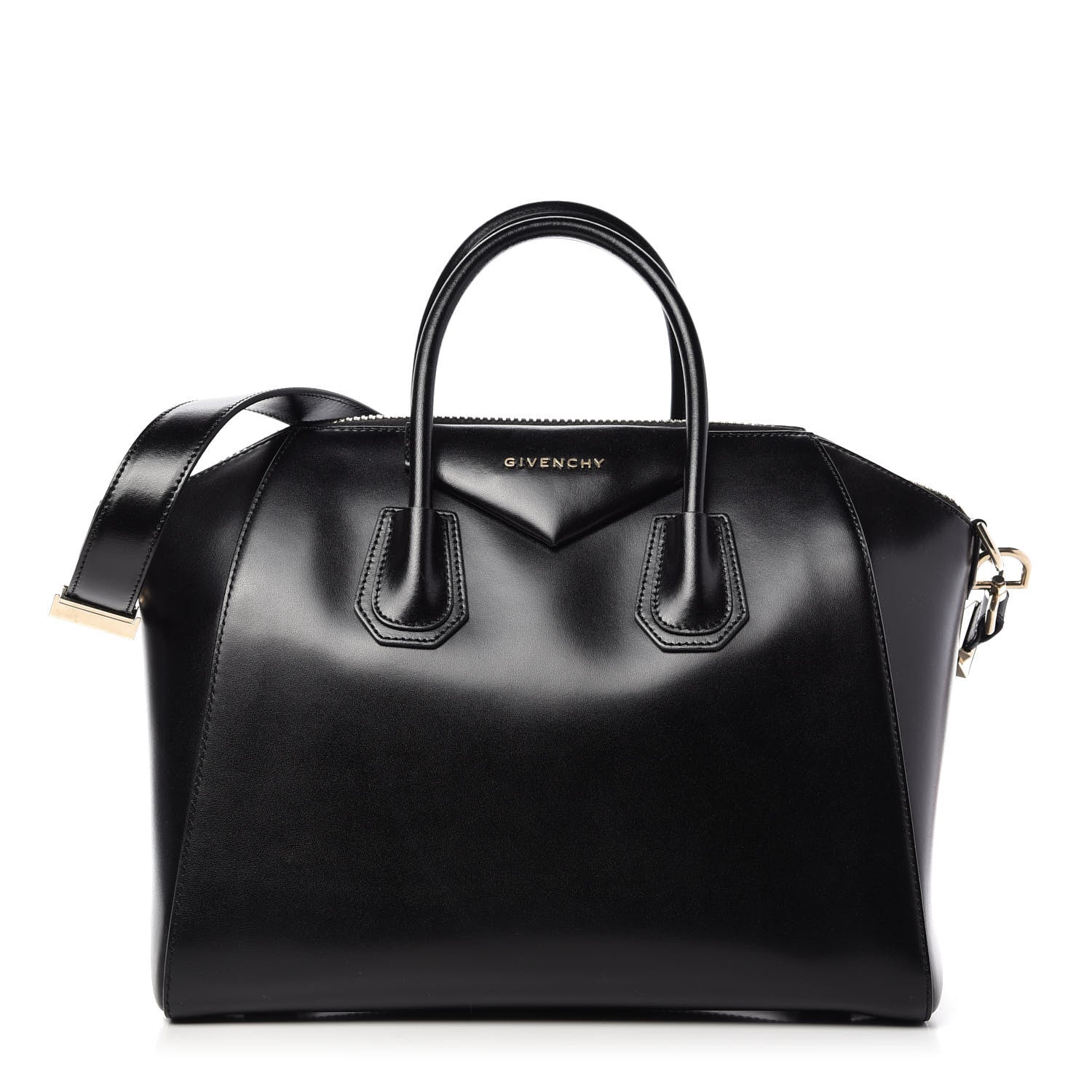 Givenchy Shiny Lord Calfskin Medium Antigona Black 1 of 9