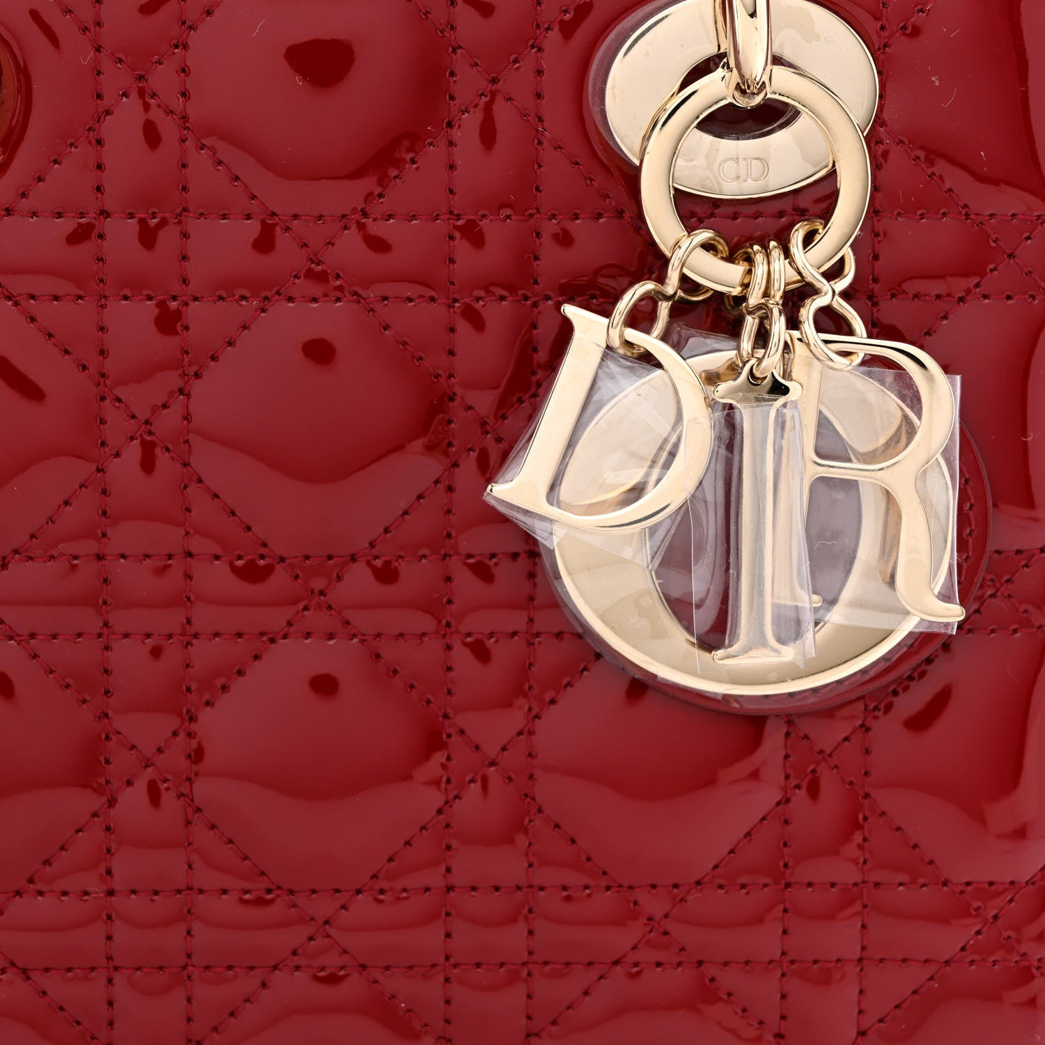 Christian Dior Patent Cannage Small Lady Dior Cherry Red 8 of 11