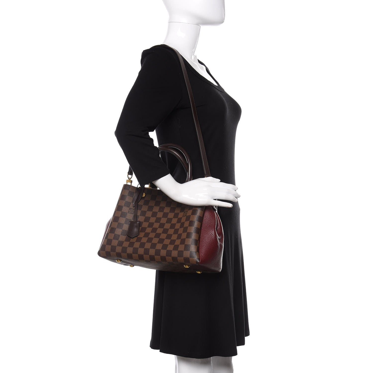 Louis Vuitton Damier Ebene Cuir Taurillon Brittany Bordeaux 2 of 10