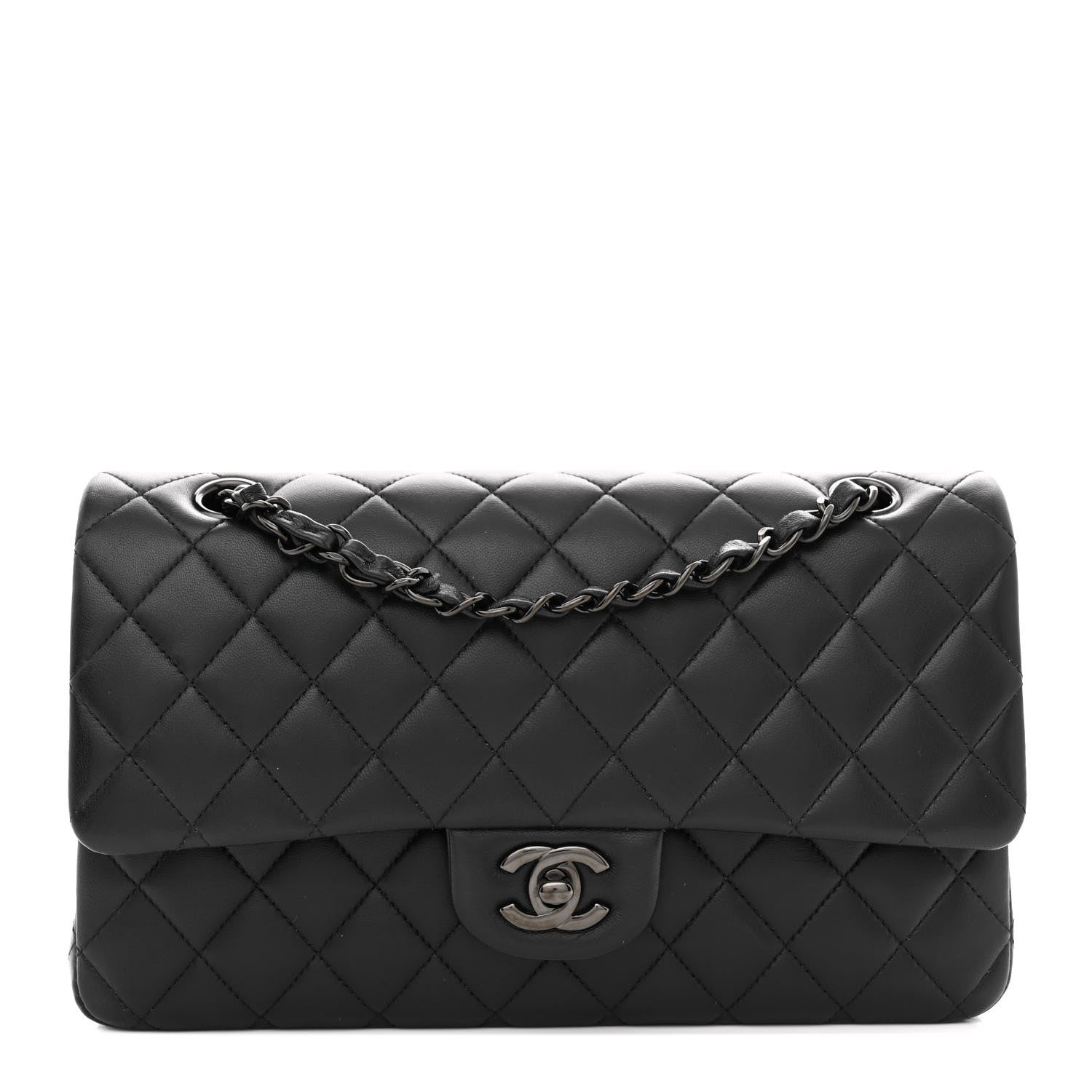 Chanel Lambskin Quilted Medium Double Flap So Black 1 of 11