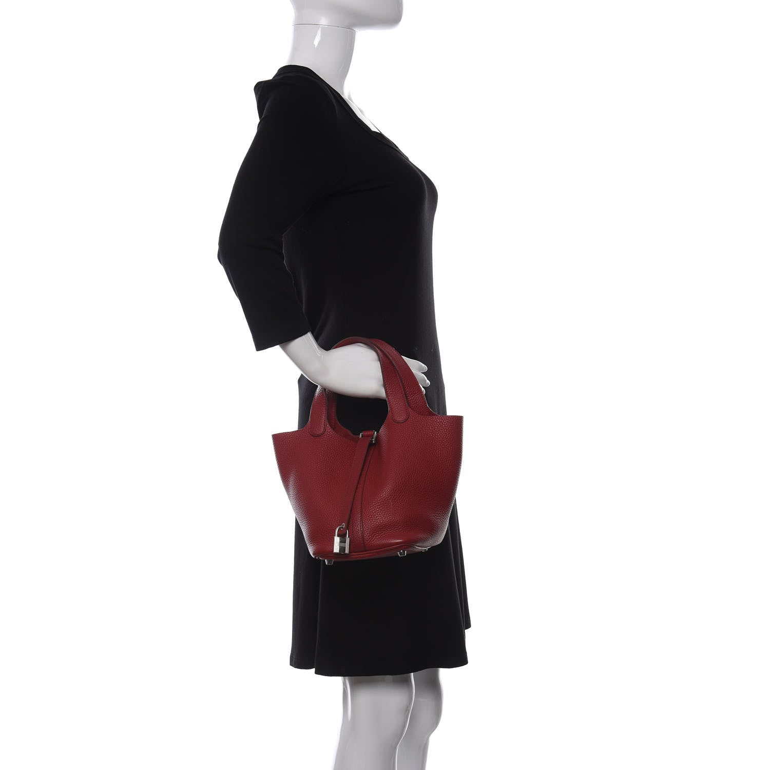 Hermes Taurillon Clemence Picotin Lock 18 PM Rubis 2 of 10