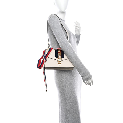 Gucci Calfskin Small Sylvie Shoulder Bag White 2 of 12