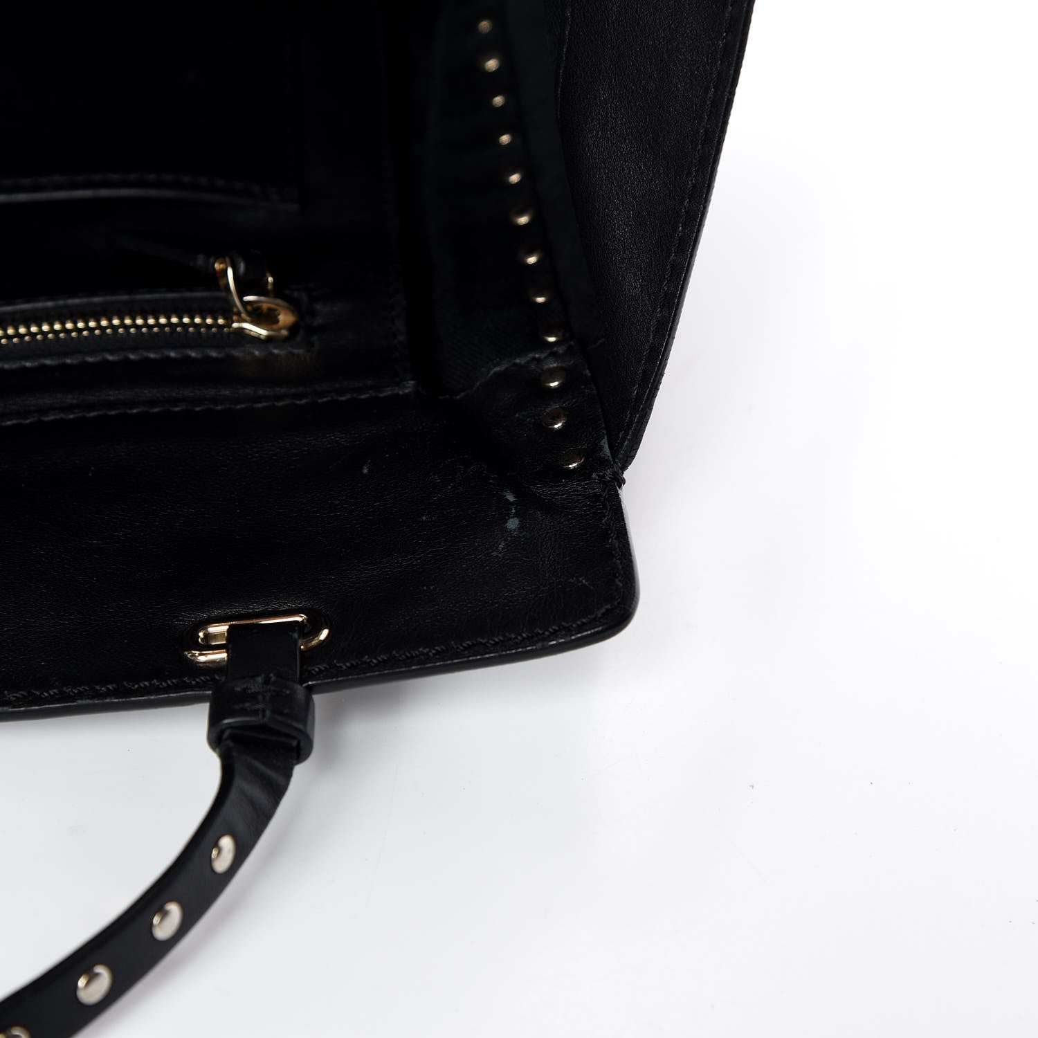 Valentino Garavani Vitello Medium Rockstud Tote Black 12 of 20