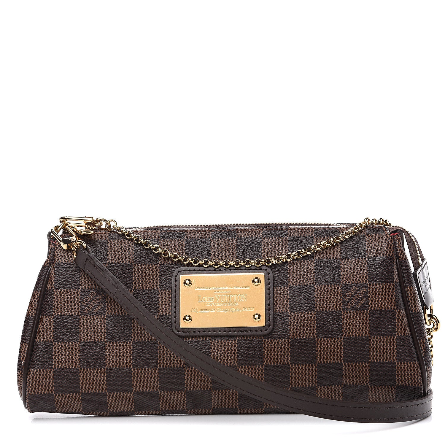 Louis Vuitton Damier Ebene Eva Clutch 1 of 8