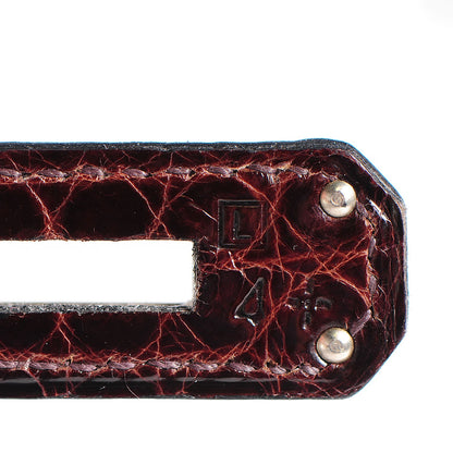 Hermes Shiny Niloticus Crocodile Birkin 30 Chocolate 13 of 25