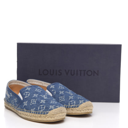 Louis Vuitton Monogram Denim Mens Bidart Espadrilles 5 Blue 9 of 9